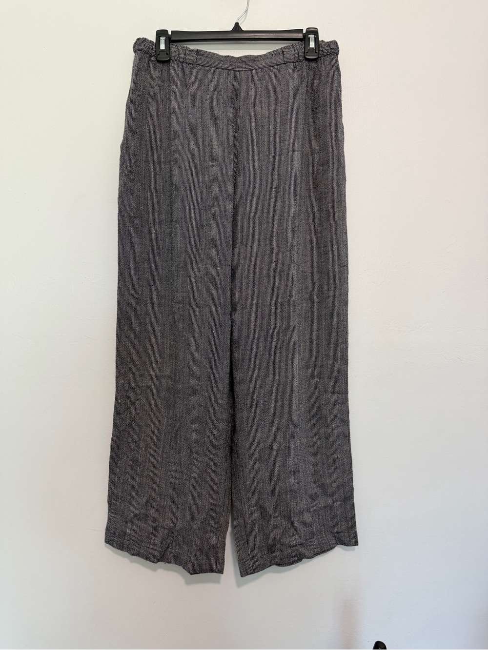 Eileen Fisher Womens Wide Leg Knit Pants Size M Pull on Linen/Viscose